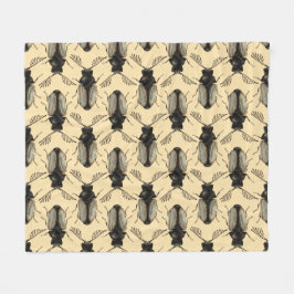 虫の恋人の芸術:クール Beetle フリースブランケット