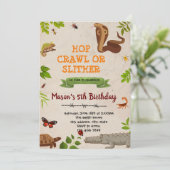 虫の爬虫性テーマパーティーの招待 招待状 (スタンド正面)