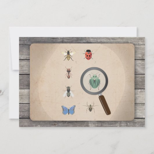 虫の狩りの庭は誕生日の招待状を煩わせます 招待状 (裏面)