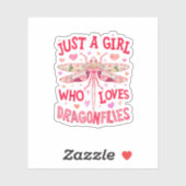 虫の花が大好きな女の子だけのトンボ シール (シート)