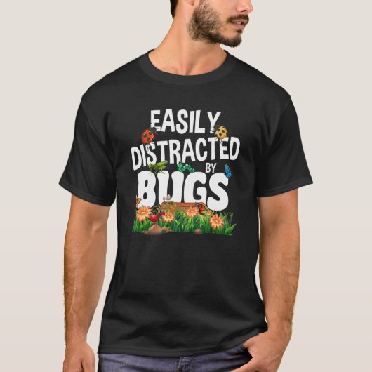 虫の虫が虫の科学に気づかれやすい Tシャツ (正面)