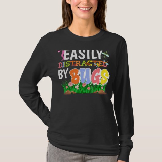 虫の虫が虫の科学に気づかれやすい Tシャツ (正面)