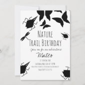 虫の虫の蝶自然誕生日パーティー 招待状 (正面)