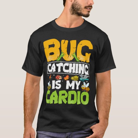 虫の虫科学バグのキャッチは私のカーディオ20 Tシャツ (正面)