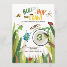 虫の誕生日の招待状の昆虫は男の子の煩わせを煩わせます