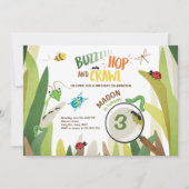 虫の誕生日の招待状の昆虫は男の子の煩わせを煩わせます 招待状 (正面)