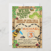 虫の誕生日パーティー招待招待状少年 招待状 (正面)