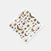 虫の誕生日パーティー紙 スタンダードカクテルナプキン (角)