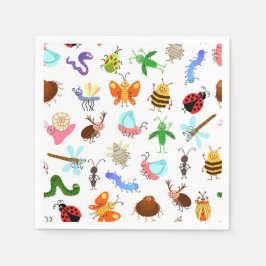 虫の誕生日パーティー スタンダードカクテルナプキン