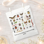 虫の誕生日パーティー フェイバーバッグ (クリップ留めされた状態)