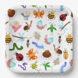虫の誕生日パーティー ペーパープレート