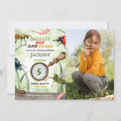 虫の誕生日子供写真招待状 招待状 (正面)