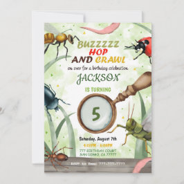 虫の誕生日子供招待状 招待状