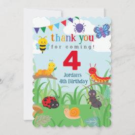 虫の誕生日 かわいい お礼のカード サンキューカード