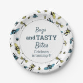 虫の野外誕生会 |白 ペーパープレート (正面)