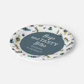 虫の野外誕生会 |石板青 ペーパープレート (アングル)