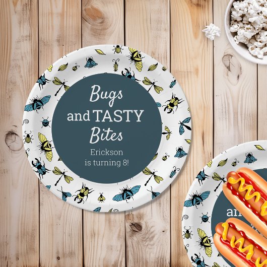虫の野外誕生会 |石板青 ペーパープレート