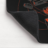 虫の雲のマウスパッド-黒 マウスパッド (コーナー)