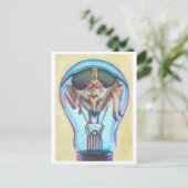 「虫の電球」アスハザルトによる超現実的なアートポストカード ポストカード (スタンド正面)