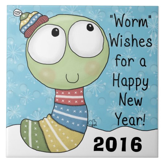 虫の願い新年 タイル (正面)