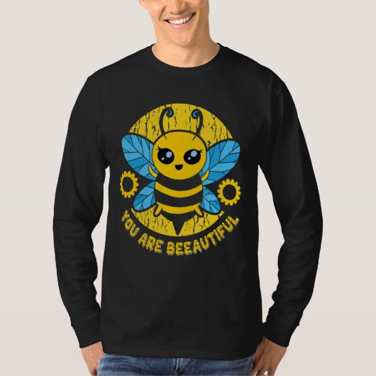 虫ぷんかわいいハチ Tシャツ (正面)