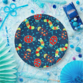 虫やカブトムシ ペーパープレート (パーティー)