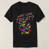 虫やミミズを実在食べたい Tシャツ (デザイン正面)