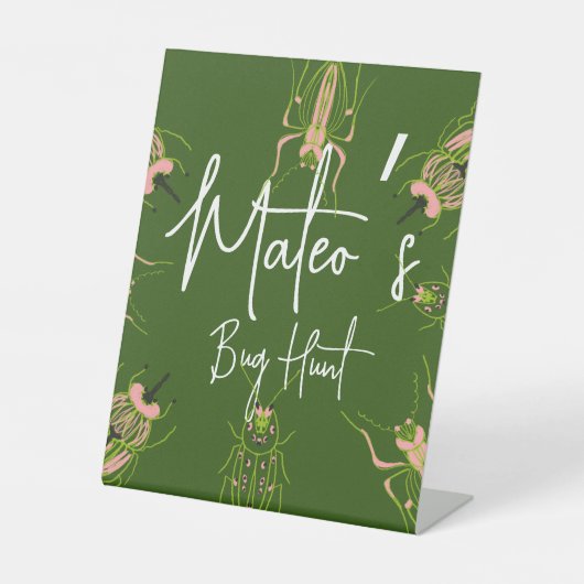 虫よけ虫誕生日パーティー 台座サイン (正面)