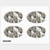 虫を刺す幻惑 楕円形シール (シート)