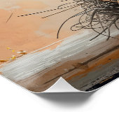 虫を飼い鳥を探しているむさくるしい大きな目の猫 ポスター (コーナー)