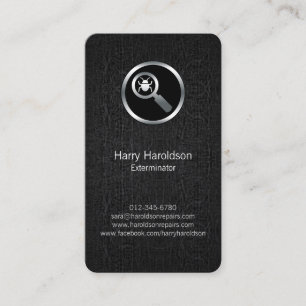 虫アイコン黒グランジ駆除BusinessCard 名刺