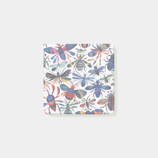 虫カラフル虫お洒落芸術 ポストイット (正面)