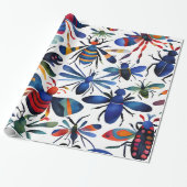 虫カラフル虫お洒落芸術 ラッピングペーパー (アンロールド)