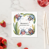 虫カラフル虫2位。誕生日パーティー スタンダードカクテルナプキン (インサイチュ)