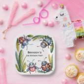 虫カラフル虫2位。誕生日パーティー ペーパープレート (パーティー)