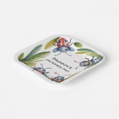 虫カラフル虫2位。誕生日パーティー ペーパープレート (傾斜あり)