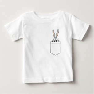 虫バニー™ポケットから覗き込み ベビーTシャツ