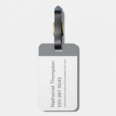 虫バニー™ポケットから覗き込み ラゲッジタグ (裏面縦)