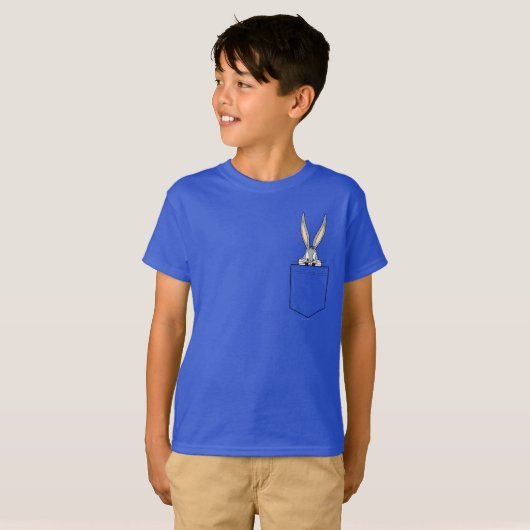 虫バニー™ポケットから覗き込み Tシャツ (正面フル)