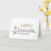 虫パレードHappyBirthday Card – あなたの年齢を丸める カード (黄色い花)