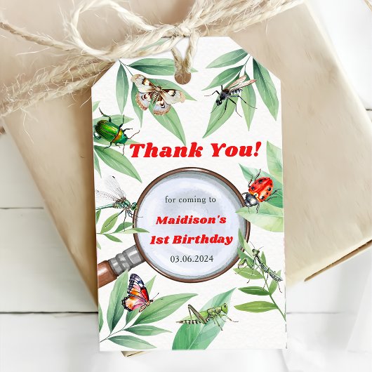 虫ヴィンテージ誕生会 ギフトタグ