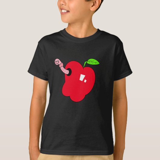 虫入りりんごキッズTシャツ Tシャツ (正面)