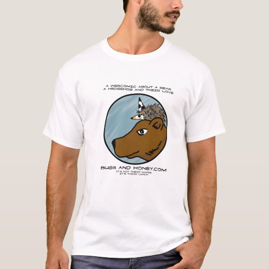 虫及び蜂蜜のロゴのティー Tシャツ (正面)