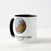 虫及び蜂蜜のロゴのマグ マグカップ (正面左)