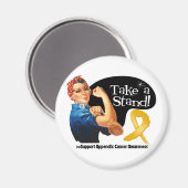 虫垂がんが我慢する マグネット (正面/裏面)