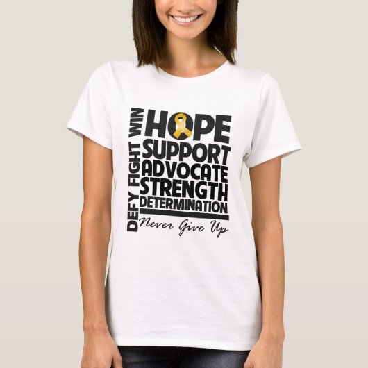 虫垂がん希望の支援者 Tシャツ (正面)