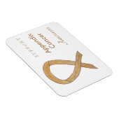 虫垂がん認識度リボンアートマグネット マグネット (右側)