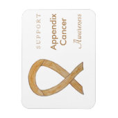 虫垂がん認識度リボンアートマグネット マグネット (縦)