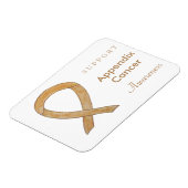 虫垂がん認識度リボンアートマグネット マグネット (左側)