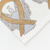 虫垂がん認識度リボンフリースブランケット フリースブランケット (角)